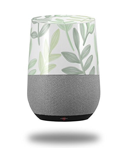 Decal Style Skin Wrap for Google Home Original - Watercolor Leaves White (Google Home NOT Included) by WraptorSkinz