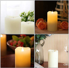 Load image into Gallery viewer, 3D Moving Flame Led Candle With Timer, Pillar Flamless Candle for Christmas Decoration, 3x5 Inch, Ivory
