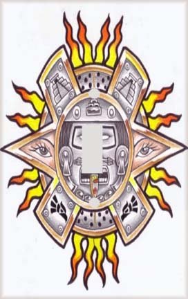 Aztec Flame Switchplate - Switch Plate Cover