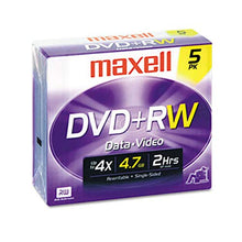 Load image into Gallery viewer, Maxell DISC,DVD+RW,JC,5/PK
