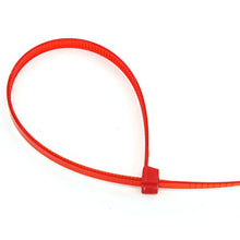Load image into Gallery viewer, 1000 Heavy Duty 4 Inches 18 Pound Zip Cable Ties Nylon Wrap Red

