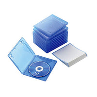 ELECOM CD/DVD/Blu-ray Case 10pcs [Clear Blue] CCD-BLU110CBU (Japan Import)