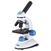 Load image into Gallery viewer, AMSCOPE-Kids M50C-B14-WM 40X-1000X Dual Illumination Microscope (Blue) with Slide Prep Kit and Book
