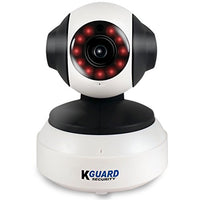 KGUARD Security QRT-501 Motion Technology HD Wireless Wi-Fi Pan/Tilt IP Camera with Night Vision, 720P, White