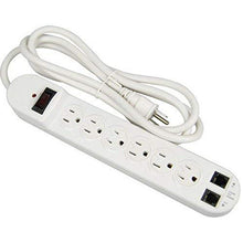 Load image into Gallery viewer, Morris 89071 6 Outlet Surge Strip with Phone Line Protection, 6&#39; Length, 800J
