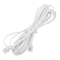 uxcell Phone Male Band M 6P2C RJ11 Plug Modem Line and Wire, 5M for Landline Telephone, White
