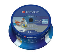 Verbatim 43811 25GB 6X BD-R SL Datalife Inkjet Printable - 25 Pack Spindle