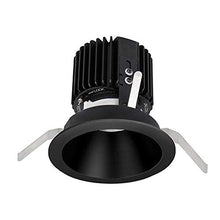 Load image into Gallery viewer, WAC Lighting R4RD2T-N830-BK Volta - 6.39&quot; 36W 25 3000K 85CRI 1 LED Round Regressed Trim with Light Engine, Black Finish with Textured Glass
