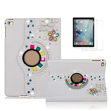 Load image into Gallery viewer, STENES iPad Mini 3/2/1 Case - STYLISH - 3D Handmade Bling Crystal Flowers 360 Degree Rotating Stand Case With Smart Cover Auto Sleep/Wake Feature For iPad Mini 1 / Mini 2 / Mini 3 - Multicolor

