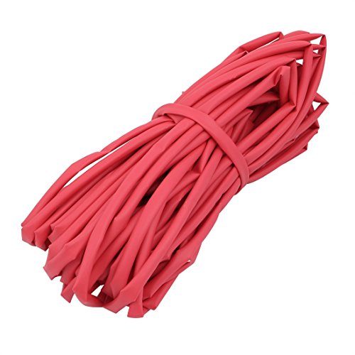 Aexit 20M Long Electrical equipment 6mm Inner Dia. Polyolefin Heat Shrinkable Tube Red for Wire Repairing