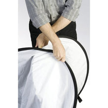 Load image into Gallery viewer, Impact Collapsible Oval Reflector Disc - Silver/White - 41x74&quot;
