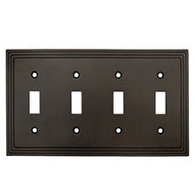 Load image into Gallery viewer, Cosmas 25045-ORB Oil Rubbed Bronze Quadruple Toggle Switchplate Wall Switch Plate Cover
