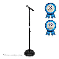 Microphone Stand   Universal Mic Mount With Heavy Compact Base, Height Adjustable (2.8â??   5â?? Ft.