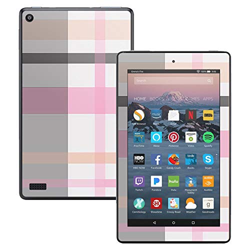 MightySkins Skin Compatible with Amazon Kindle Fire 7 (2017) - Plaid | Protective, Durable, and Unique Vinyl Decal wrap Cover | Easy to Apply, Remove, and Change Styles | Made in The USA