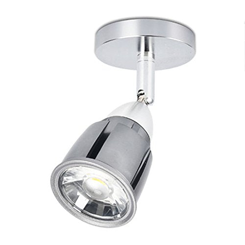 LUMINTURS 7W LED Ceiling Picture Spot Project Downlight Adjustable Lamp Fixture Light Silver Finish Warm White