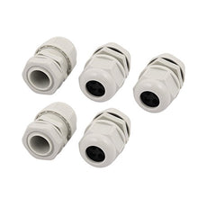 Load image into Gallery viewer, Aexit 5 Pcs Transmission M20x1.5mm 4 Holes Nylon Adjustable Cables Gland Fixing Connector Gray
