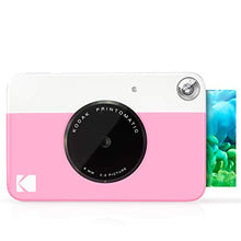 Load image into Gallery viewer, KODAK Printomatic Instant Camera (Pink) All-in-Bundle + Zink Paper (20 Sheets) + Deluxe Case + Photo Album + 7 Sticker Sets + Markers + Scissors and More
