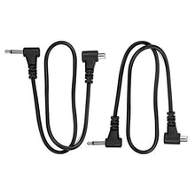 Load image into Gallery viewer, (2 PCS) 2.5mm to Male Flash PC Sync Cable,12-Inch/30CM 2.5mm Plug to Male Flash Sync Cord for Camera Photography Connector
