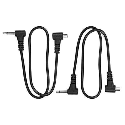 (2 PCS) 2.5mm to Male Flash PC Sync Cable,12-Inch/30CM 2.5mm Plug to Male Flash Sync Cord for Camera Photography Connector