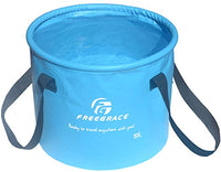 Freegrace Premium Collapsible Bucket -Multifunctional Folding Bucket -Perfect Gear for Camping, Hiking & Travel (Blue, 16L)