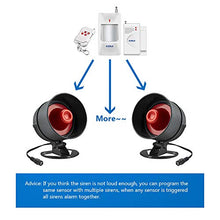 Load image into Gallery viewer, KERUI Upgraded Wireless Live Loud Siren Host,Indoor/Outdoor Waterproof Horn up to 115dB for Home Security Alarm System,Can&#39;t Work Alone,Have to Work with KERUI Sensors as Home Garage Shed Alarm System
