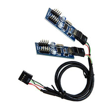 Load image into Gallery viewer, JSER Motherboard 9pin USB 2.0 Header 1 to 2/4 Female Extension Cable HUB Connector Adapter Port Multilier
