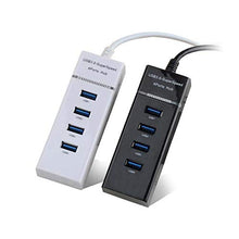 Load image into Gallery viewer, Multi Ports 4-Port USB 3.0 Hub Portable 5Gbps Super Speed Multiple USB Expander with LED Indicator for PC Computer Laptop Accessories (White)
