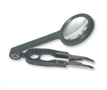 Load image into Gallery viewer, Carson Fish&#39;n Grip 4.5x Magnifier with Attached Precision Tweezers, Hook Cleaner and Line Cutter (OD-99)
