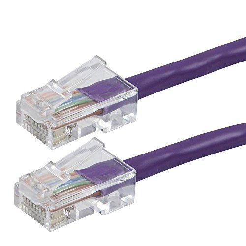 Buhbo 10 ft Cat5E UTP Ethernet Network Non Booted Cable (10-Pack), Purple