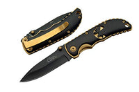 Rite Edge 211193-EK Elk Folding Knife, Black/Gold