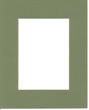 Load image into Gallery viewer, 20x24 Moss Green Picture Mats with White Core Bevel Cut for 16x20 Pictures
