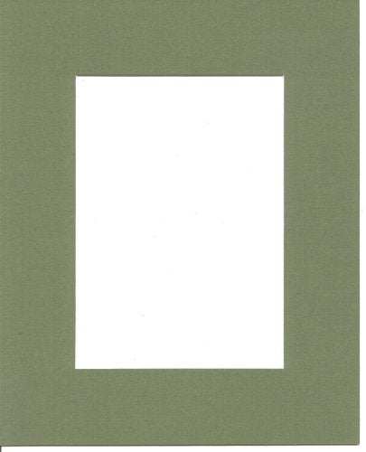 20x24 Moss Green Picture Mats with White Core Bevel Cut for 16x20 Pictures