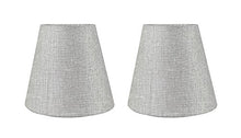 Load image into Gallery viewer, Urbanest Set of 2 3-inch by 5-inch by 4 1/2-inch Hardback Chandelier Shade, Metallic Gray
