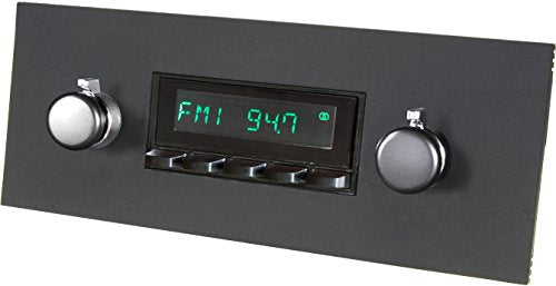 Retro Manufacturing HB-415-40-80 Model Two Direct-Fit Radio for Classic Vehicle (Black Face and Buttons and Black Faceplate)
