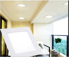 Load image into Gallery viewer, Led 9W 4- inch Square 750 Lumen Dimmable airtight LED Panel Light Ultra-Thin LED Recessed Ceiling Lights for Home Office Commercial Lighting (Square 3000K Warm Soft White, 10 Pack)

