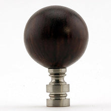 Load image into Gallery viewer, Ceramic Mahogany Ball Nickel Base Lamp Finial 2.25&quot;h40mm
