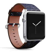 Load image into Gallery viewer, S-Type iWatch Leather Strap Printing Wristbands for Apple Watch 4/3/2/1 Sport Series (38mm) - Starry Night Sky Pattern
