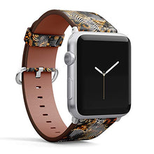 Load image into Gallery viewer, S-Type iWatch Leather Strap Printing Wristbands for Apple Watch 4/3/2/1 Sport Series (38mm) - Abstract Leopard Print Pattern
