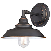 Load image into Gallery viewer, Westinghouse Lighting 6343500 Indoor Wall Fixture, 1-Light Sconce, Oil Rubbed Bronze/White
