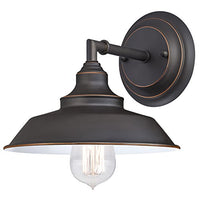 Westinghouse Lighting 6343500 Indoor Wall Fixture, 1-Light Sconce, Oil Rubbed Bronze/White