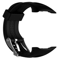 MOTONG Replacement Silicone Wrist Strap Band for Garmin Forerunner 10/15,for Small Size(Silicone Black)
