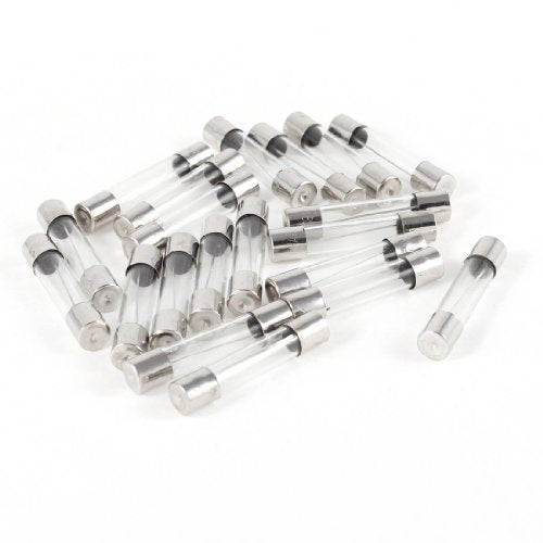 uxcell a13092700ux0879 20pcs Fast Blow Glass Tube Fuse 15A 250V 6 mm x 30 mm Pack of 20