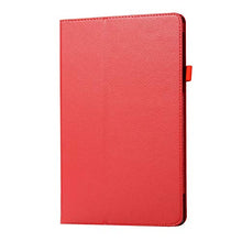 Load image into Gallery viewer, Uliking Folio Case for Samsung Galaxy Tab A 10.5 Inch 2018 (SM-T590/T595), Slim Lightweight PU Leather Stand Full Body Protective Cover Folding Shell with Auto Wake/Sleep Stylus Pencil Holder, Red
