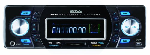 BOSS Audio Systems 755DBI In-Dash Solid State MP3 Receiver with Built-In iPod Docking Station
