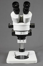 Load image into Gallery viewer, Parco Scientific PA-1E-IFR07 Binocular Zoom Stereo Microscope, 10x Widefield Eyepiece, 0.7X4.5X Zoom Range, 7X45x Magnification Range, Pillar Stand, 144-LED Ring Light with Control
