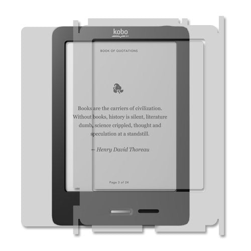 Skinomi Full Body Skin Protector Compatible with Kobo eReader Touch (Screen Protector + Back Cover) TechSkin Full Coverage Clear HD Film