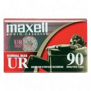 Maxell UR90/100 90-Minute Blank Audiocassette Tape, Normal Bias (Master case of 100)
