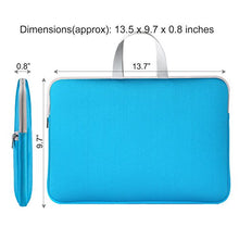 Load image into Gallery viewer, Chromebook Case, HESTECH 13-13.3 Neoprene Laptop Sleeve Case with Handle for 13&quot; MacBook Air Pro iPad Pro 12.9 Surface Book Pro3/Pro4 Chromebook 13, Blue
