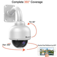 Load image into Gallery viewer, Dericam Wireless Security Camera Outdoor, WiFi PTZ Camera, 1080P Full HD, 4X Optical Zoom, Pan/Tilt/Zoom, Night Vision, Pre-Installed 32GB Memory Card, Motion Detection
