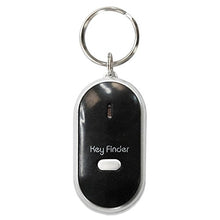 Load image into Gallery viewer, Whistle Key Finder with LED Flashlight Beeping Remote Keyfinder Wallet Locator Keyring Item Tracker Anti-Lost Device for Phone, Keys, Luggage, Wallets, More (Black)
